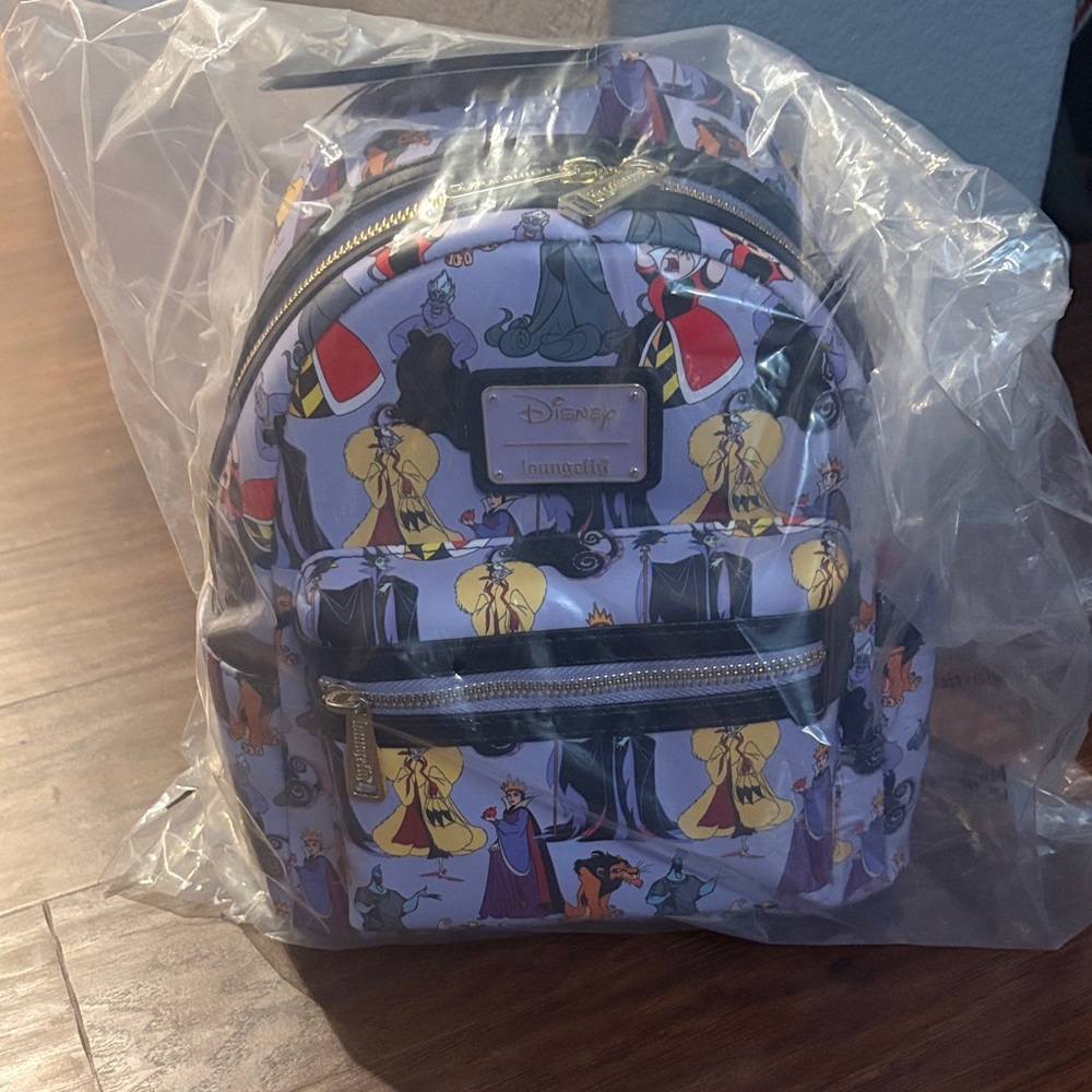 Loungefly Disney Villains Purple Kids Backpack